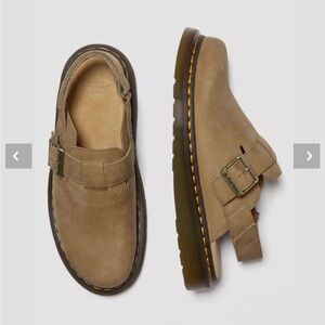 DR MARTENS - JORGE II TUMBLED NUBUCK LEATHER SLINGBACK MULES